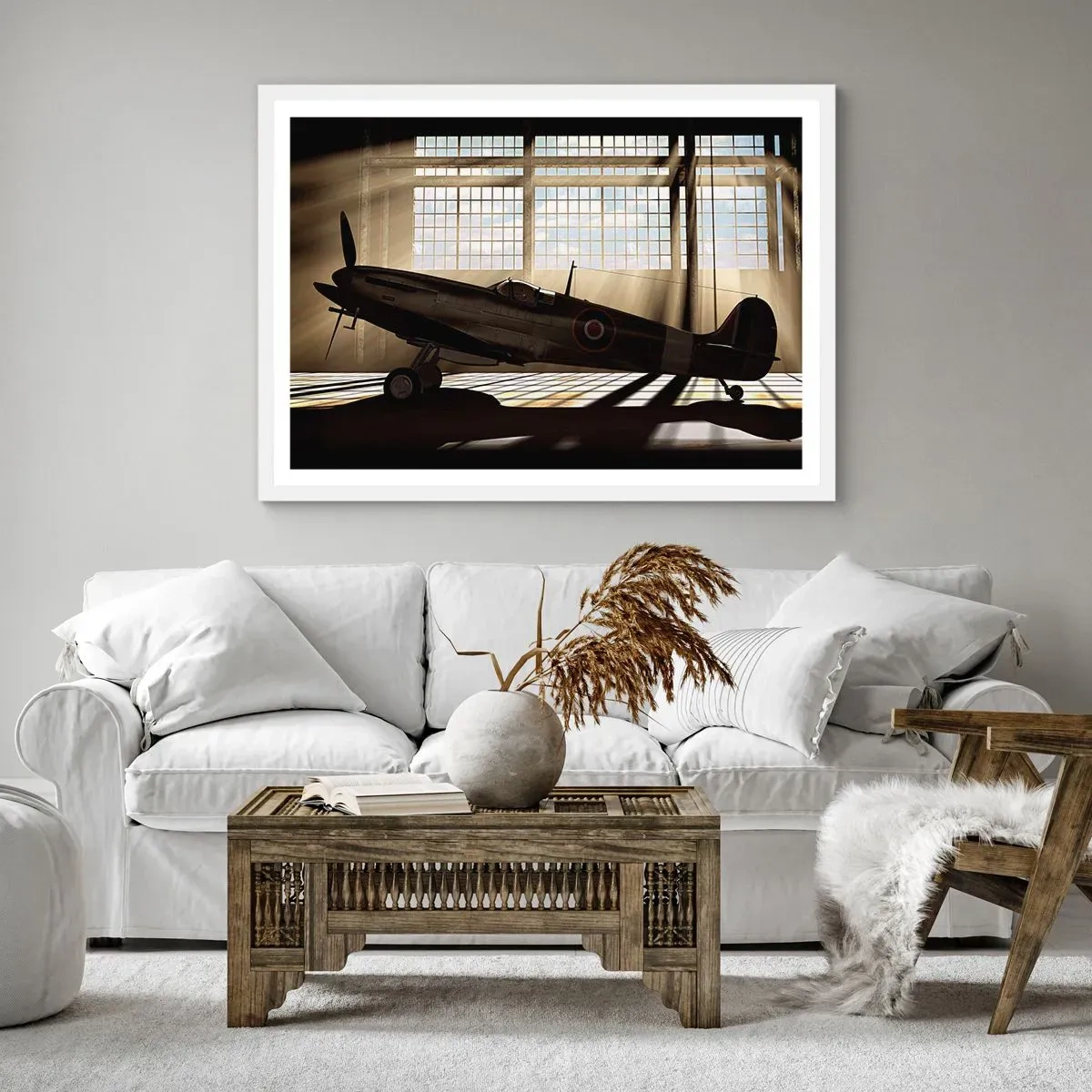 Poster in white frmae - Warrior's Rest - 91x61 cm