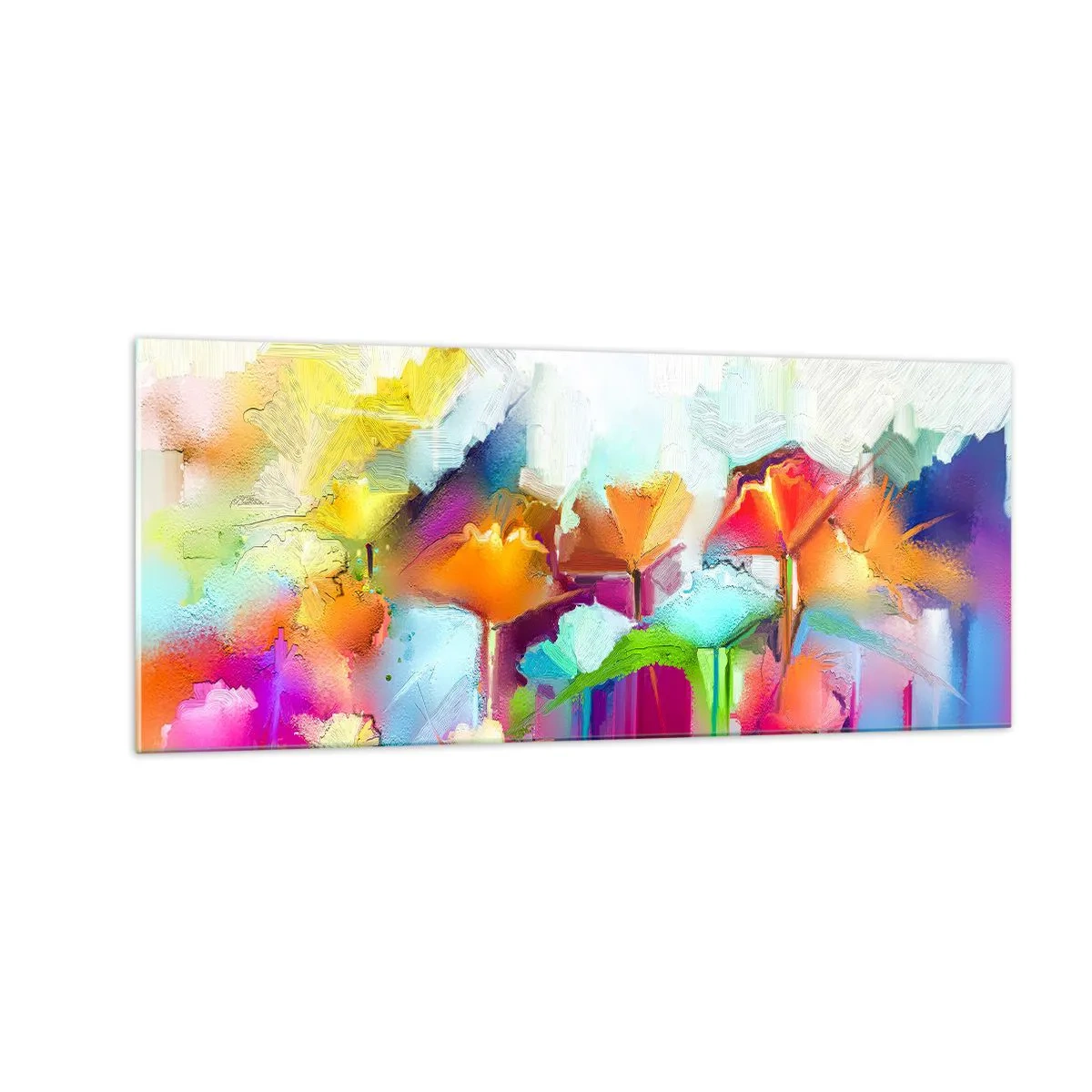 Glass picture - Rainbow Has Bloomed - 100x40 cm