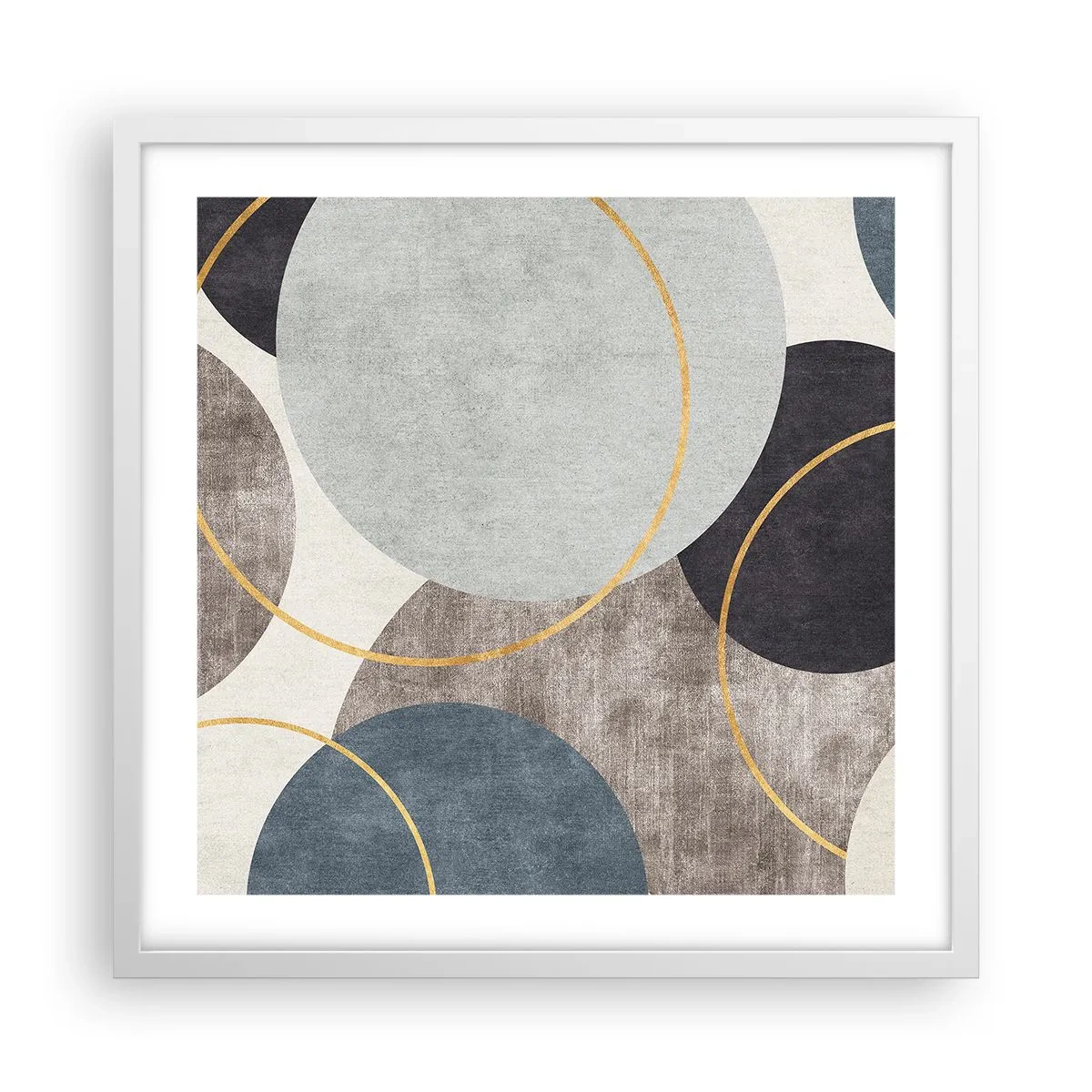 Poster in white frmae - Wheel after Wheel - 50x50 cm