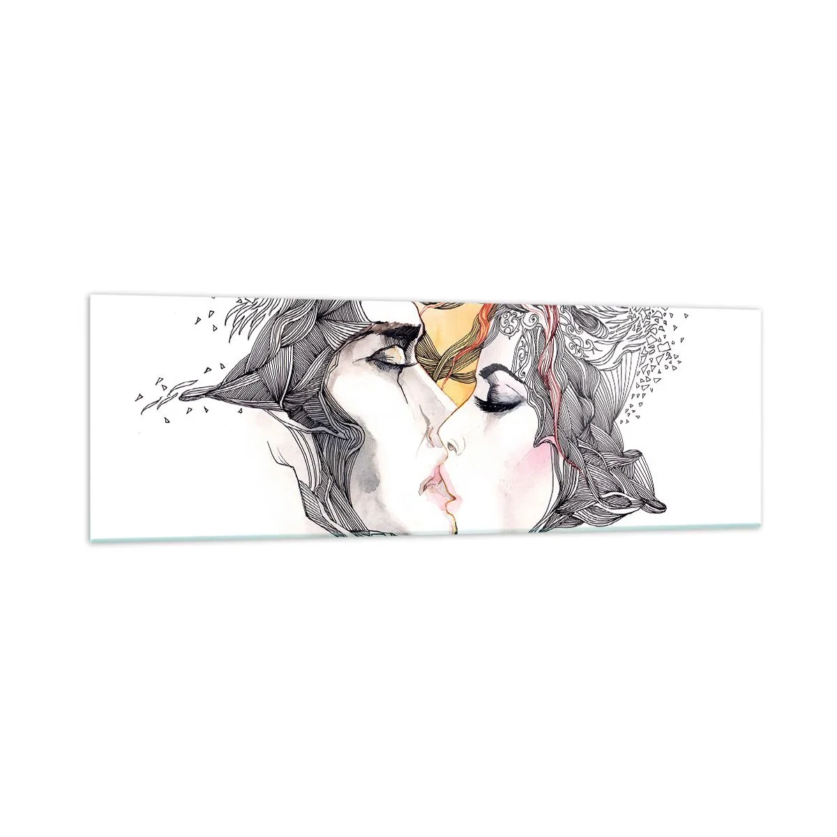 Glass picture - World Does Not Exist - 160x50 cm