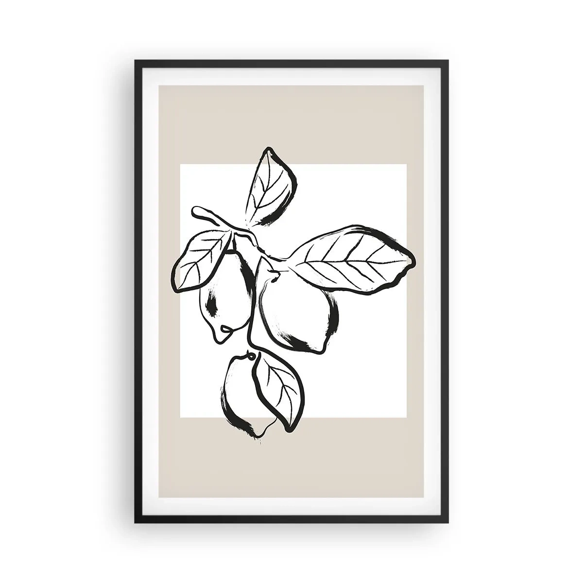 Poster in black frame - Where Lemon Matures - 61x91 cm