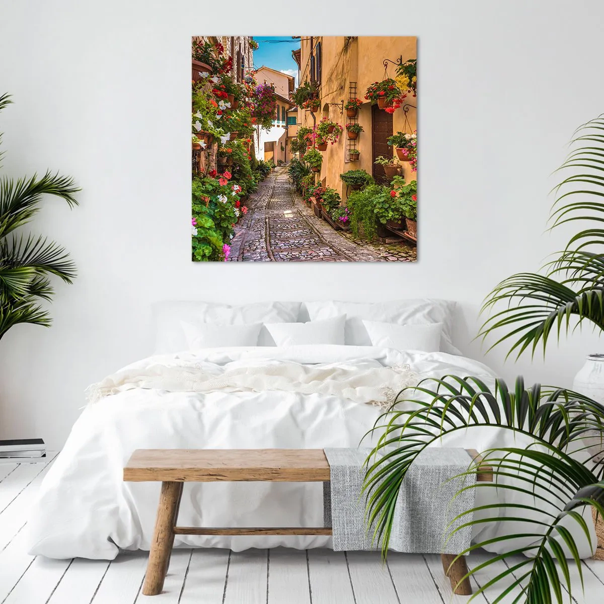 Canvas picture - Italian Back Street - 50x50 cm