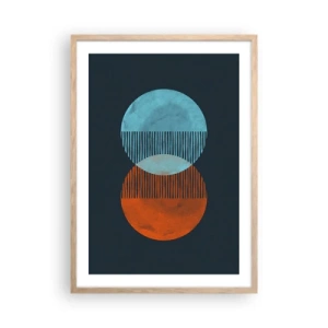 Poster in light oak frame - Astronomical Fantasy - 50x70 cm