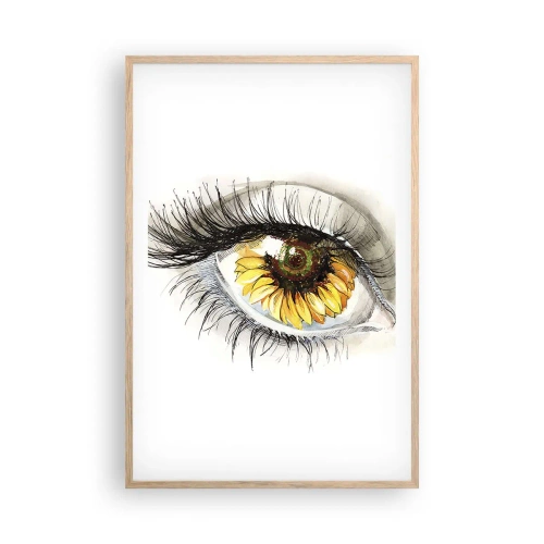 Poster in light oak frame - Look Hot As a Summer - 61x91 cm