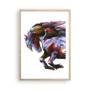 Poster in light oak frame - In Elation - 50x70 cm