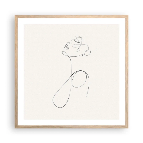 Poster in light oak frame - Entangled in Dreams - 60x60 cm