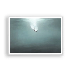 Poster in white frmae - In the Arms of the Ocean - 100x70 cm