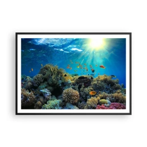 Poster in black frame - Underwater Treasures - 100x70 cm