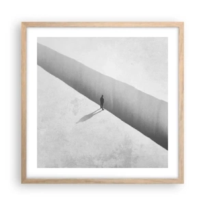 Poster in light oak frame - Clear Goal - 50x50 cm