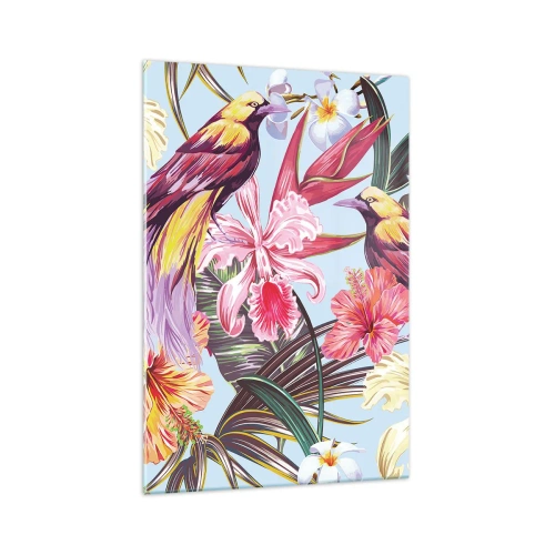 Glass picture - Flakes and Feathers - 70x100 cm