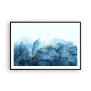 Poster in black frame - Blue In Gold - 91x61 cm