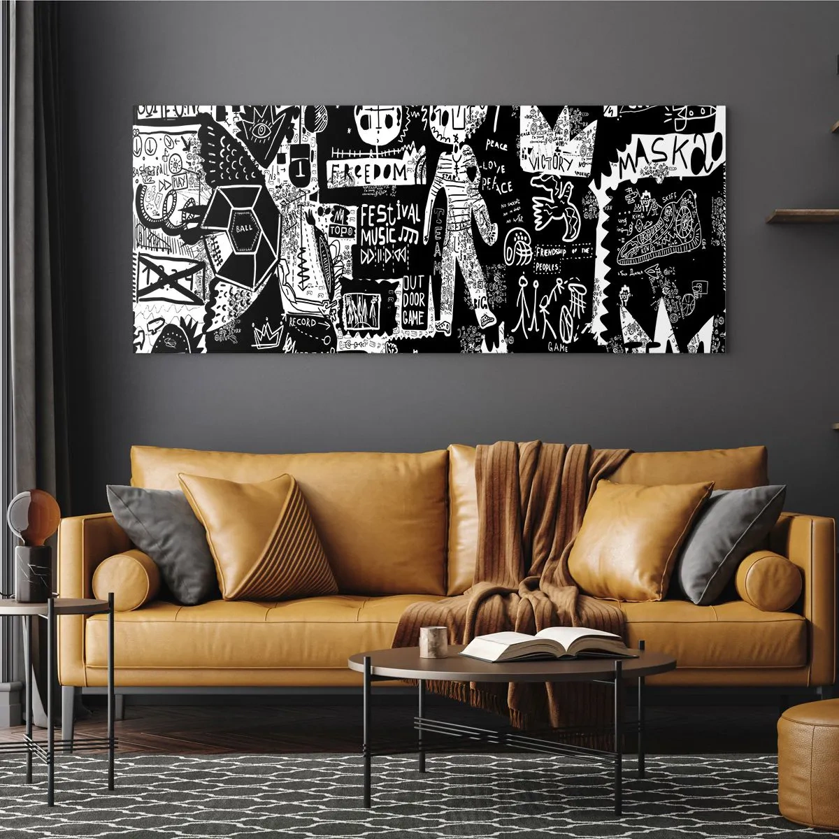 Glass picture - Rights and Joys of Youth - 90x30 cm