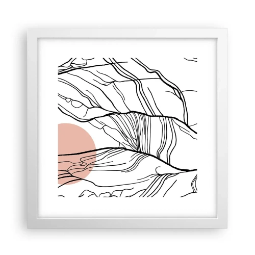 Poster in white frmae - In a Web of Twigs - 30x30 cm