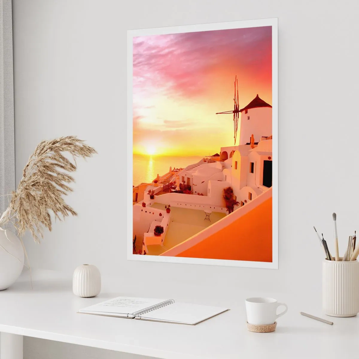 Poster - Melting in White and Gold - 70x100 cm