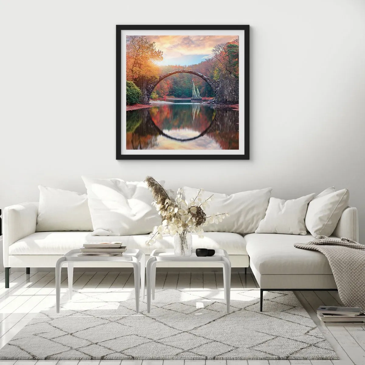 Poster in black frame - On the Other Side of a Mirror - 60x60 cm