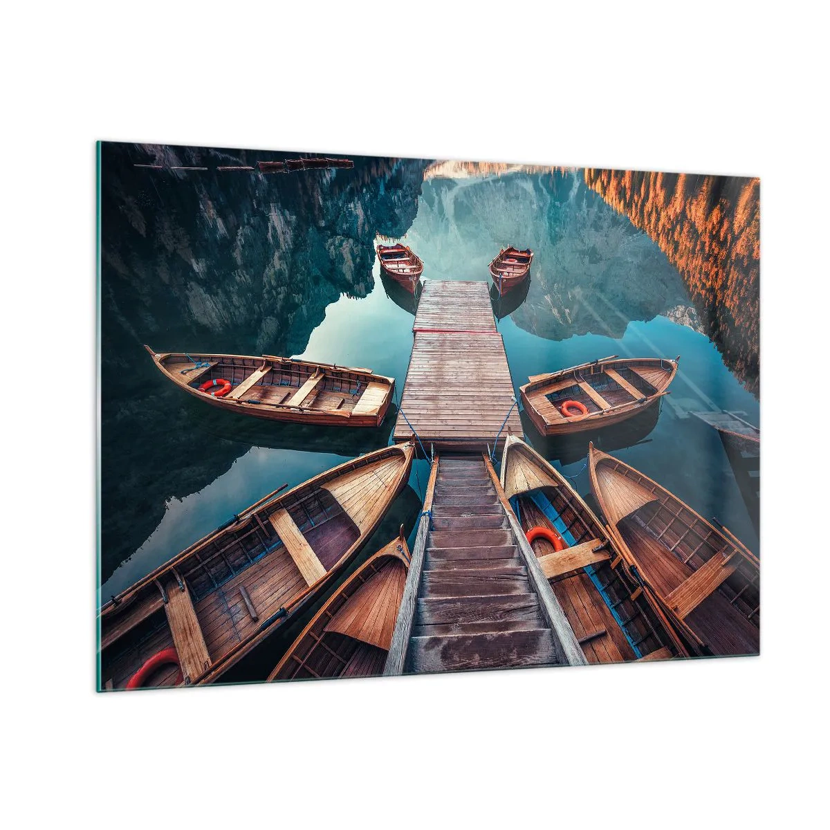 Glass picture - Waiting at the Harbour - 100x70 cm