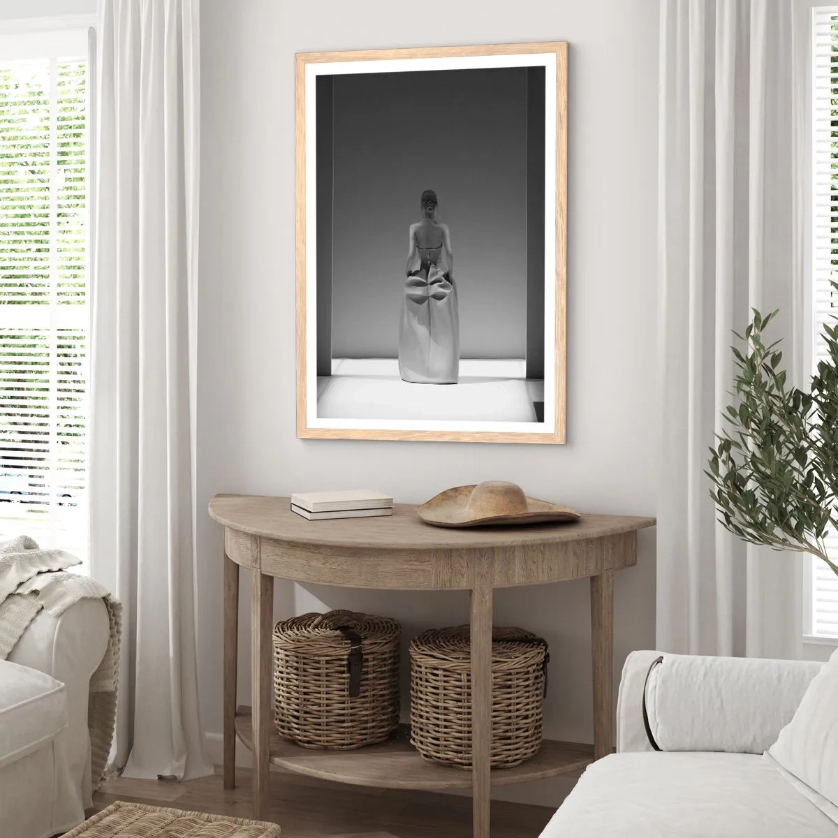 Poster in light oak frame - Refined Simplicity - 61x91 cm