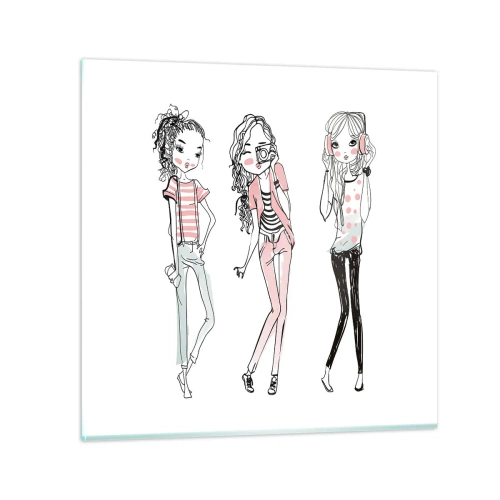 Glass picture - There Will Be Fun - 40x40 cm