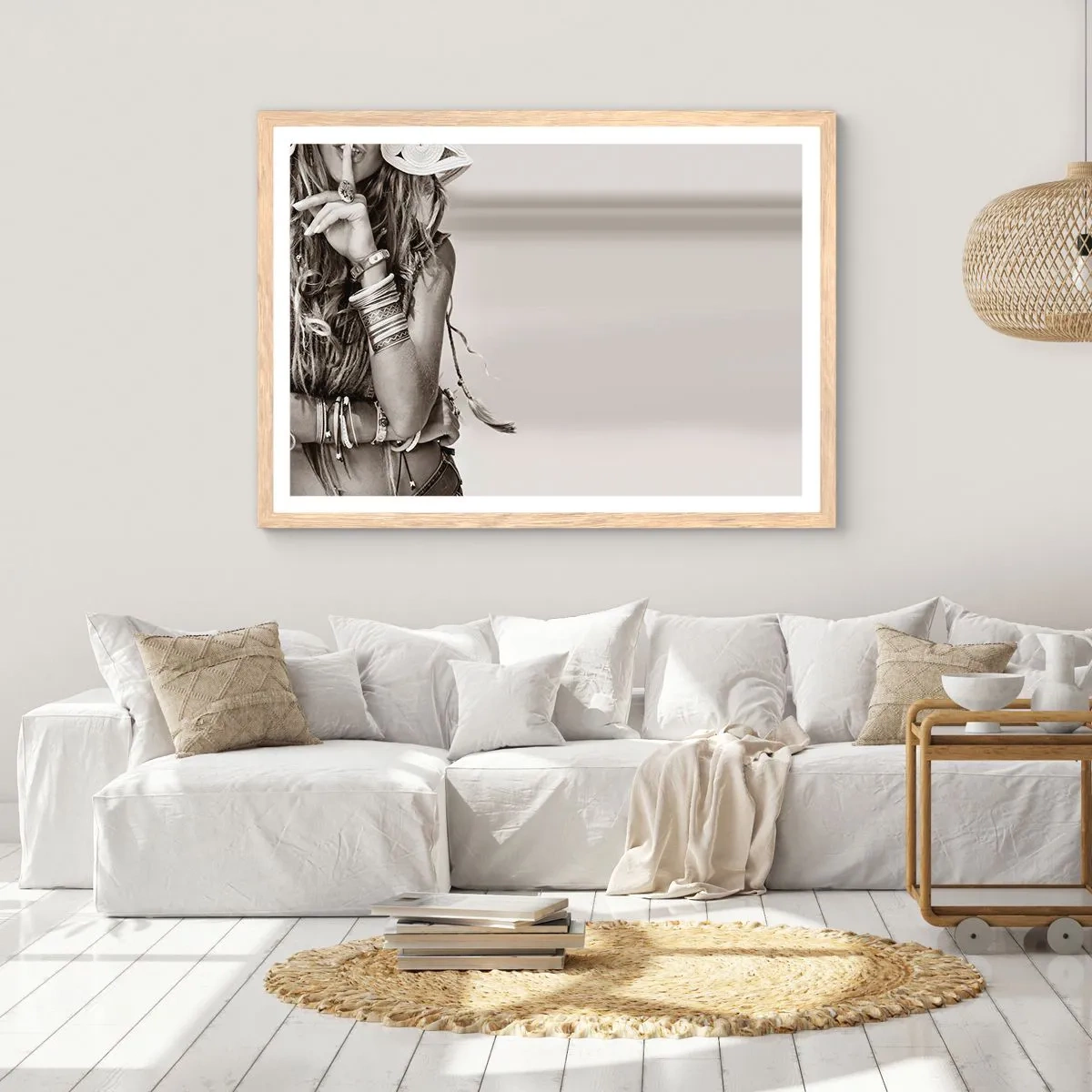 Poster in light oak frame - Like a Girl - 70x50 cm