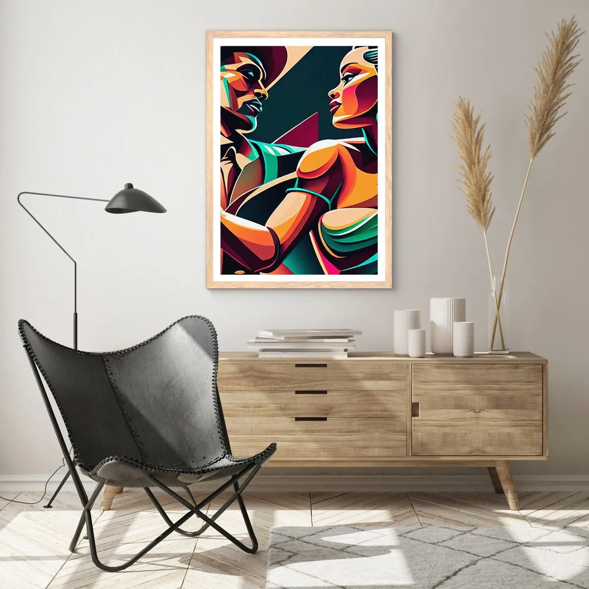 Poster in light oak frame - In a Heartbeat - 50x70 cm