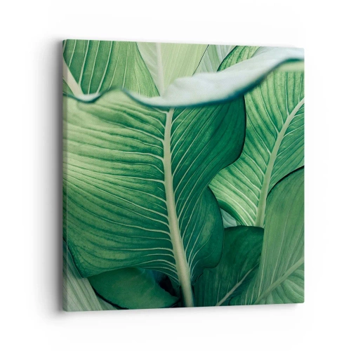 Canvas picture - Life in Intense Green Colour - 40x40 cm