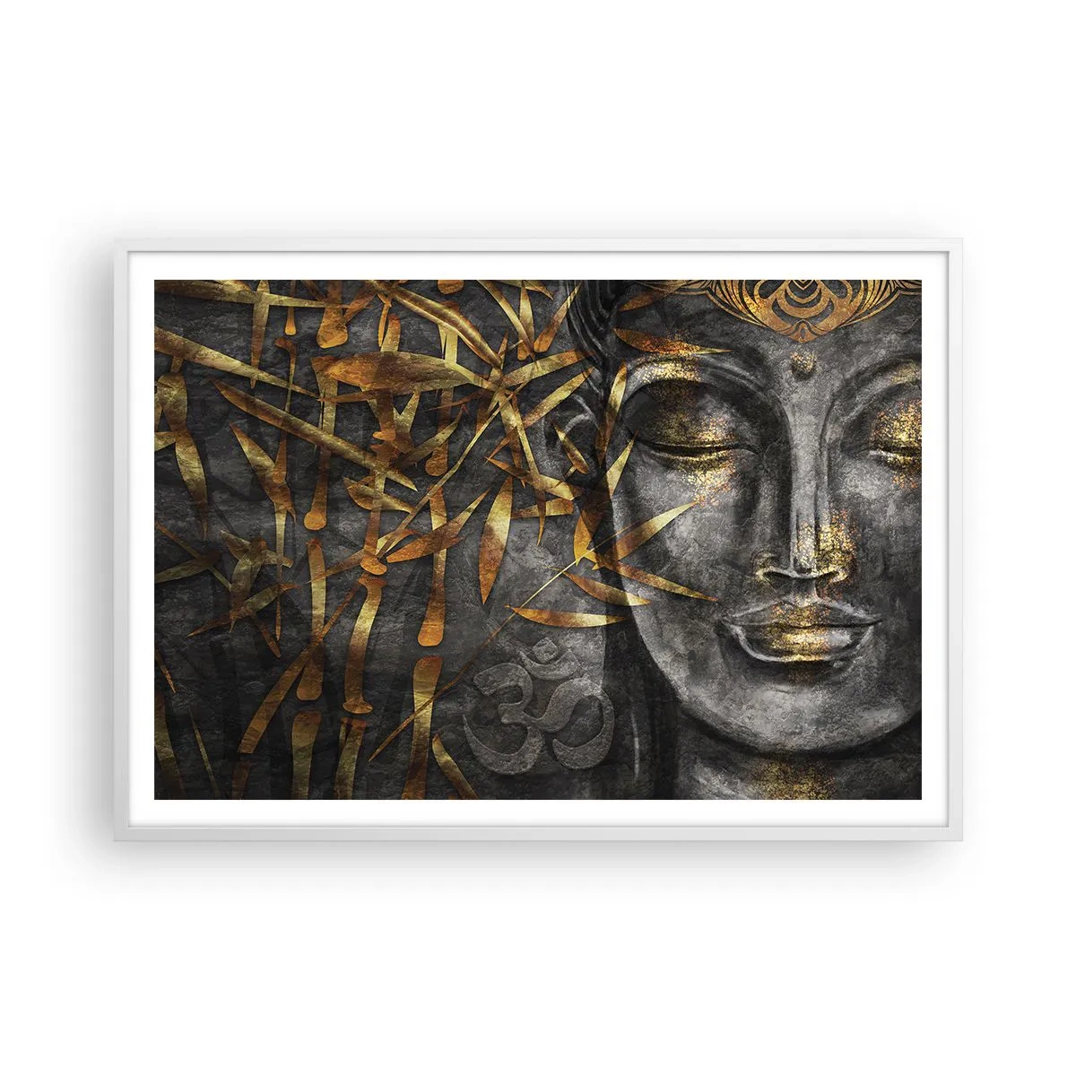 Poster in white frmae - Feel the Peace - 100x70 cm