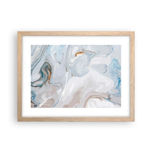 Poster in light oak frame - White Fusion - 40x30 cm