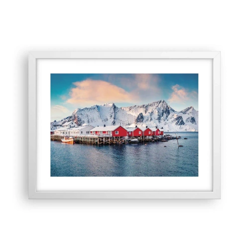 Poster in white frmae - Northern Retreat - 40x30 cm