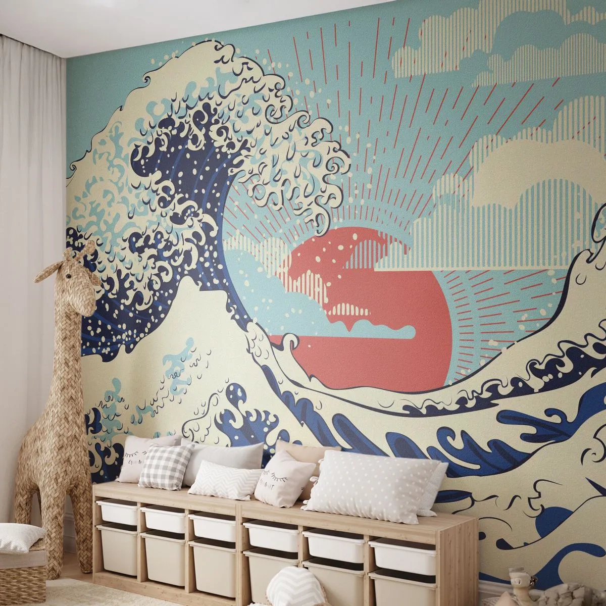 Custom Wallpaper Standard Eco - From Japanese Inspirations - Abstraction, Sea wave, Sea