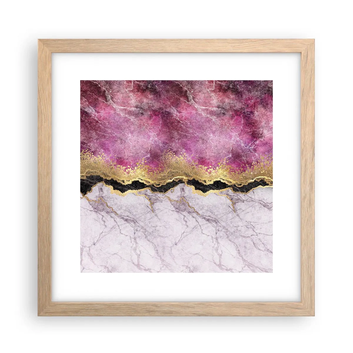 Poster in light oak frame - On the Border - 30x30 cm