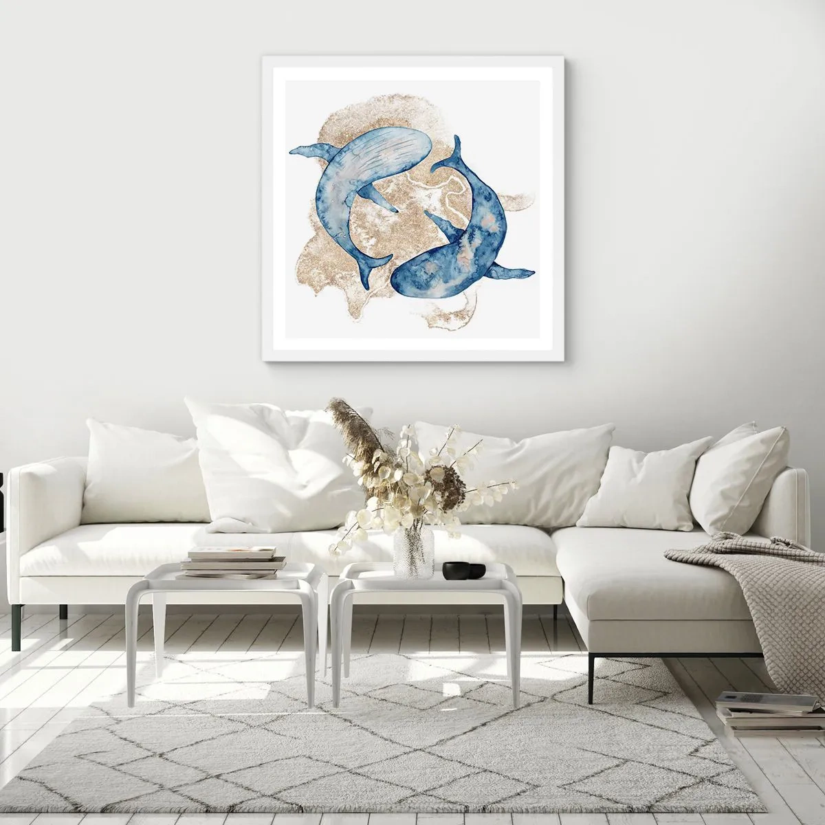 Poster in white frmae - Frendship or Love? - 50x50 cm
