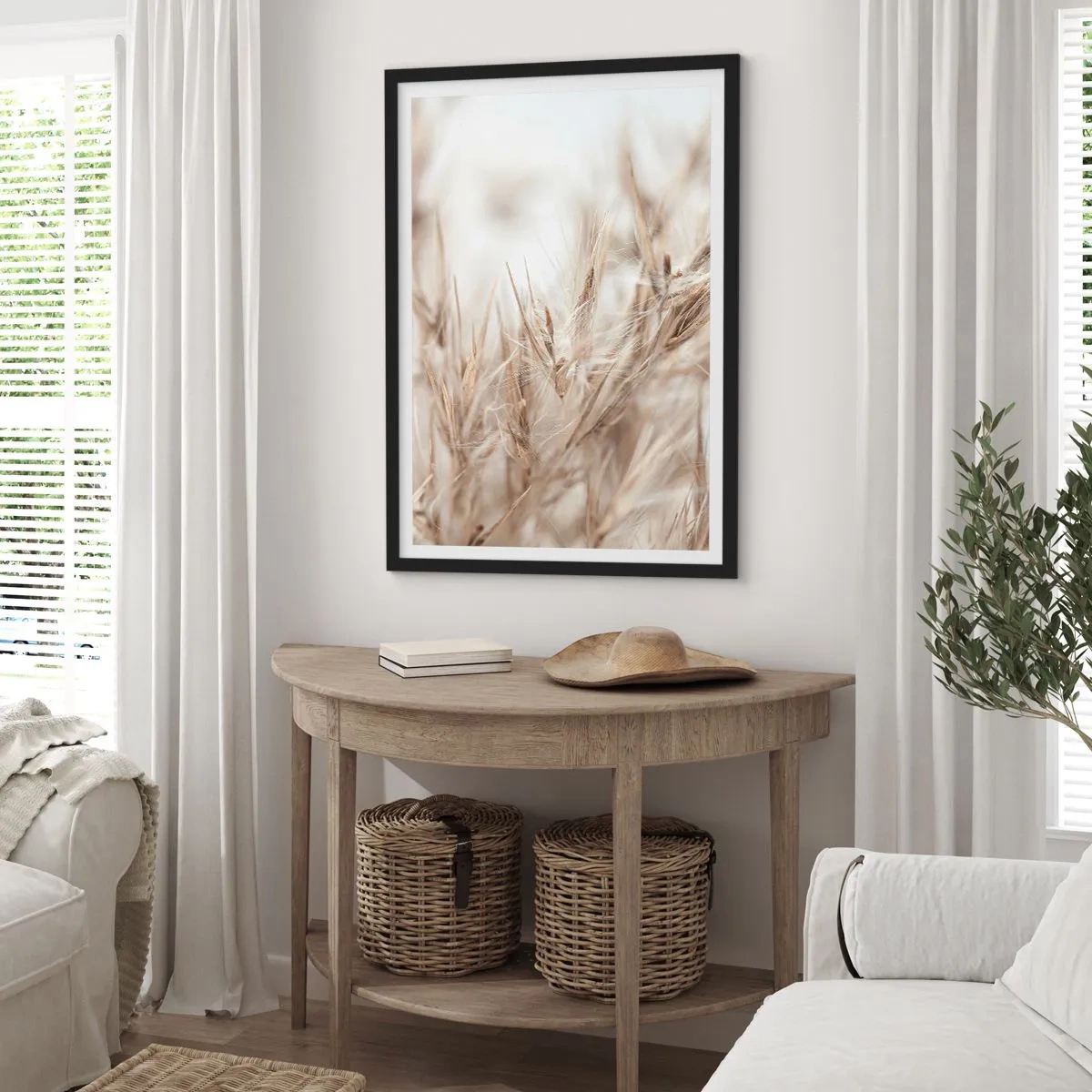 Poster in black frame - Meadow and Wind - 30x40 cm