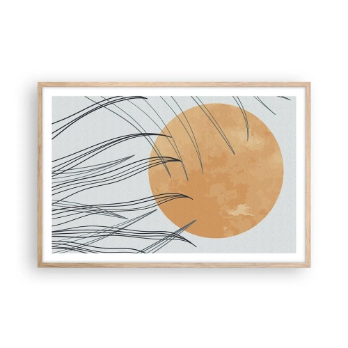 Poster in light oak frame - Always Towards the Sun - 91x61 cm