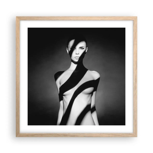 Poster in light oak frame - In the Light and in the Shadow - 50x50 cm