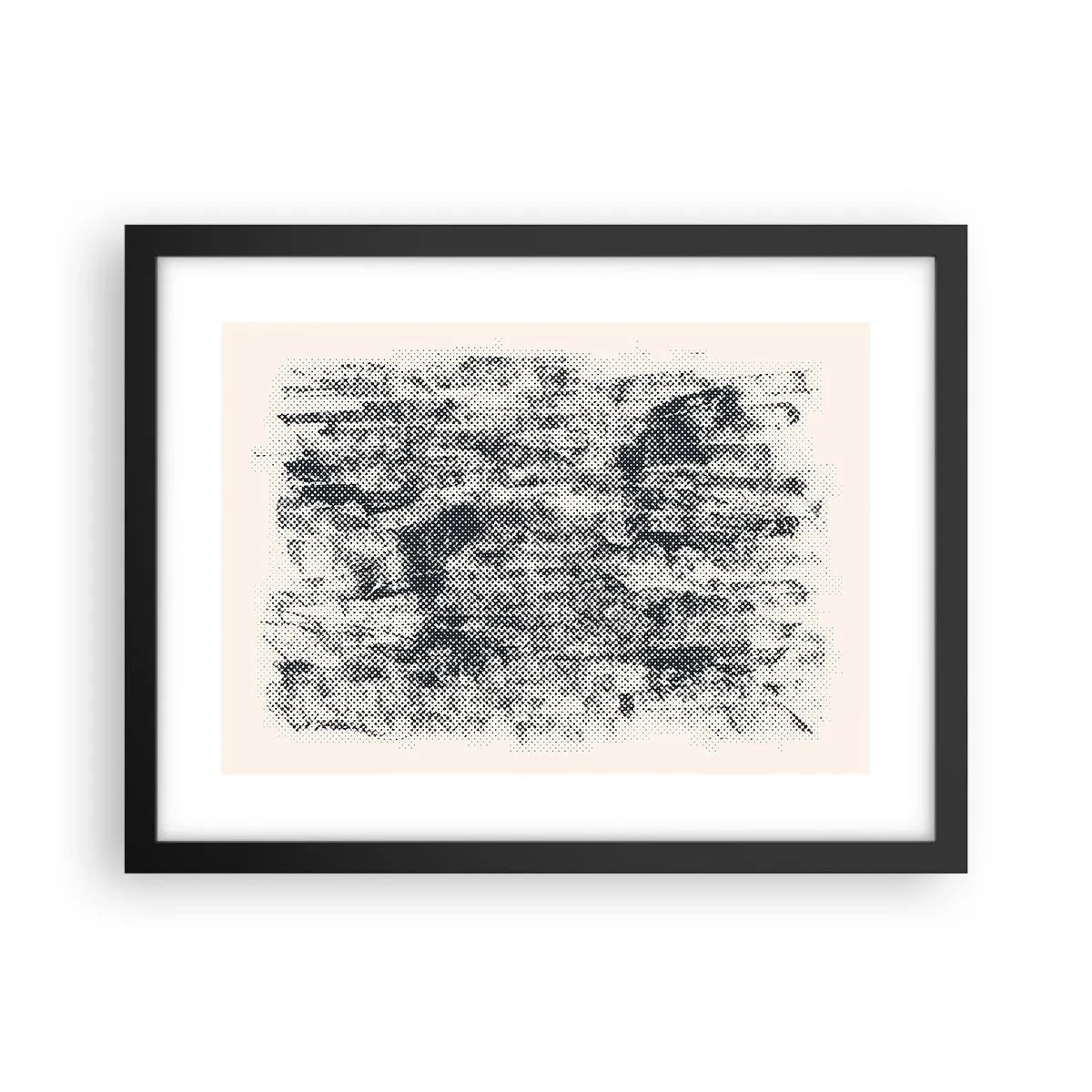 Poster in black frame - Foggy Composition - 40x30 cm