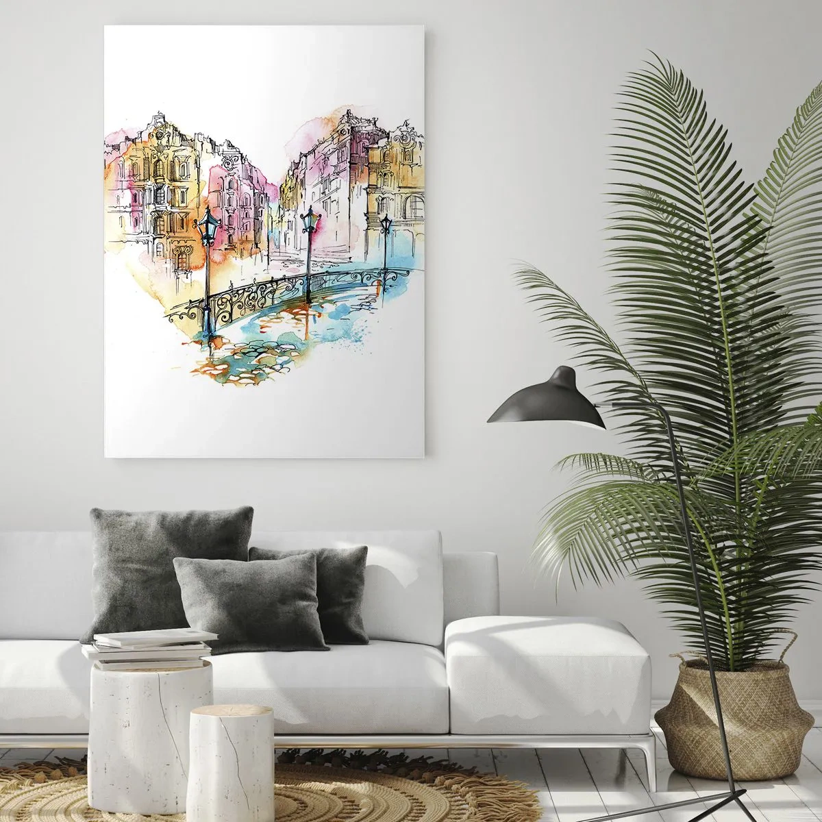 Glass picture - Heart of a City - 50x70 cm