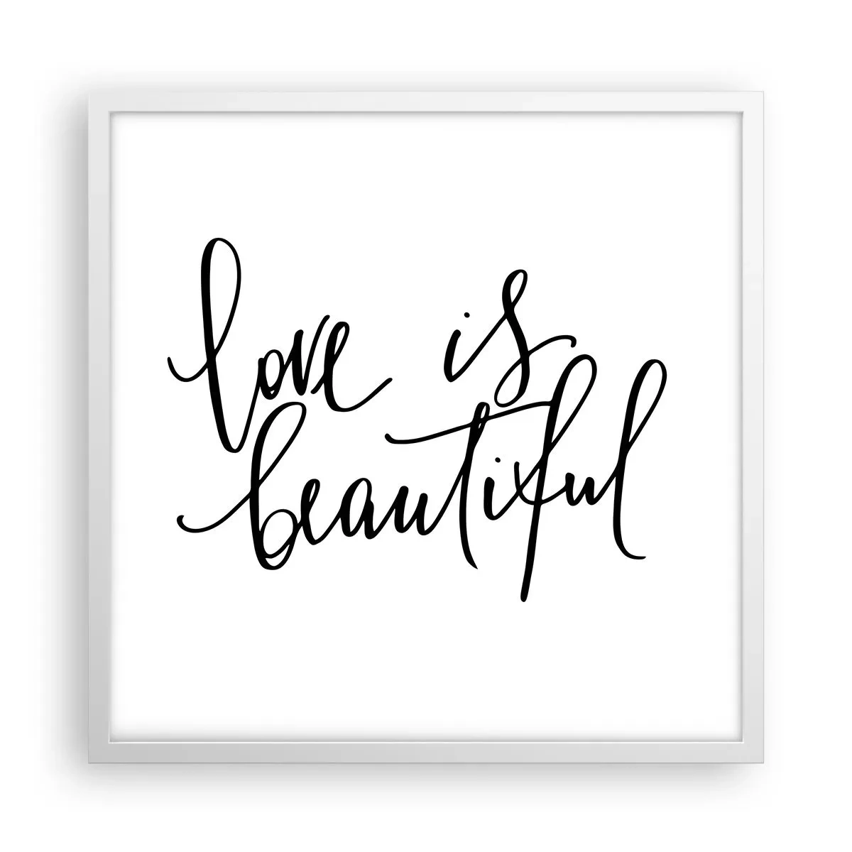 Poster in white frmae - Read and Repeat - 50x50 cm