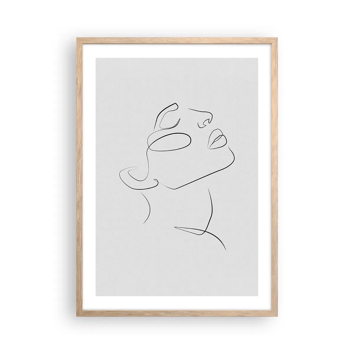 Poster in light oak frame - Meanders of a Dream - 50x70 cm