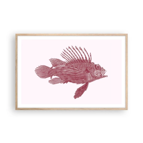 Poster in light oak frame - Dweller of Exotic Waters - 91x61 cm