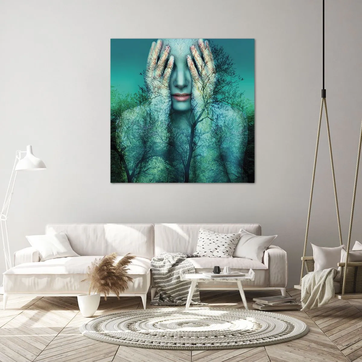 Canvas picture - Submerged in Blue - 30x30 cm