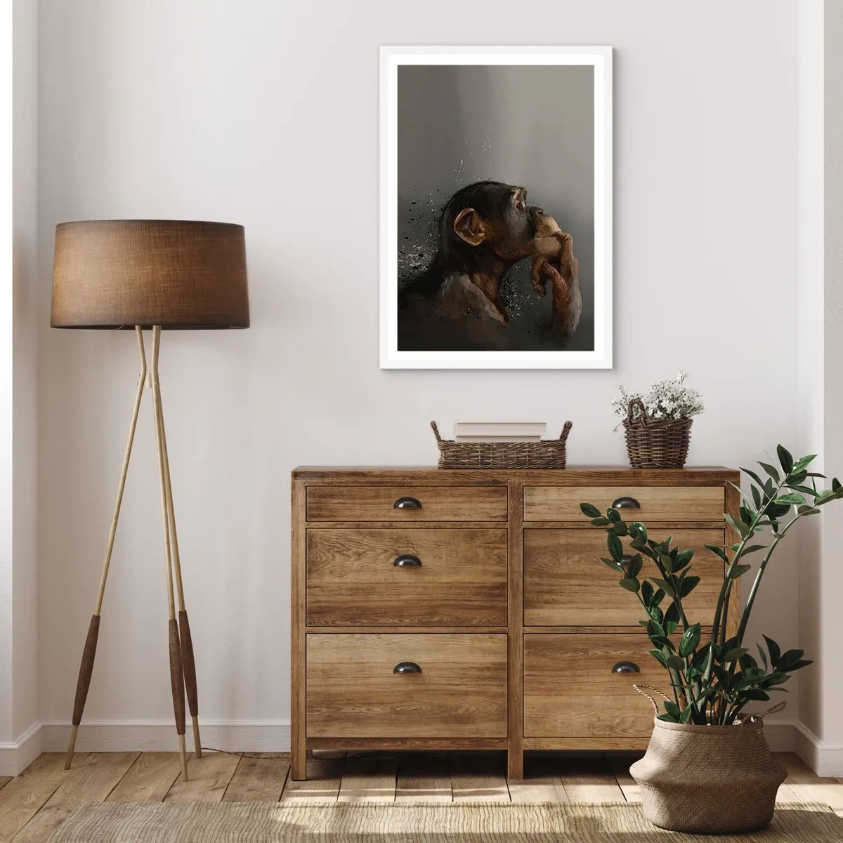 Poster in white frmae - Certainly a Thinker - 30x40 cm