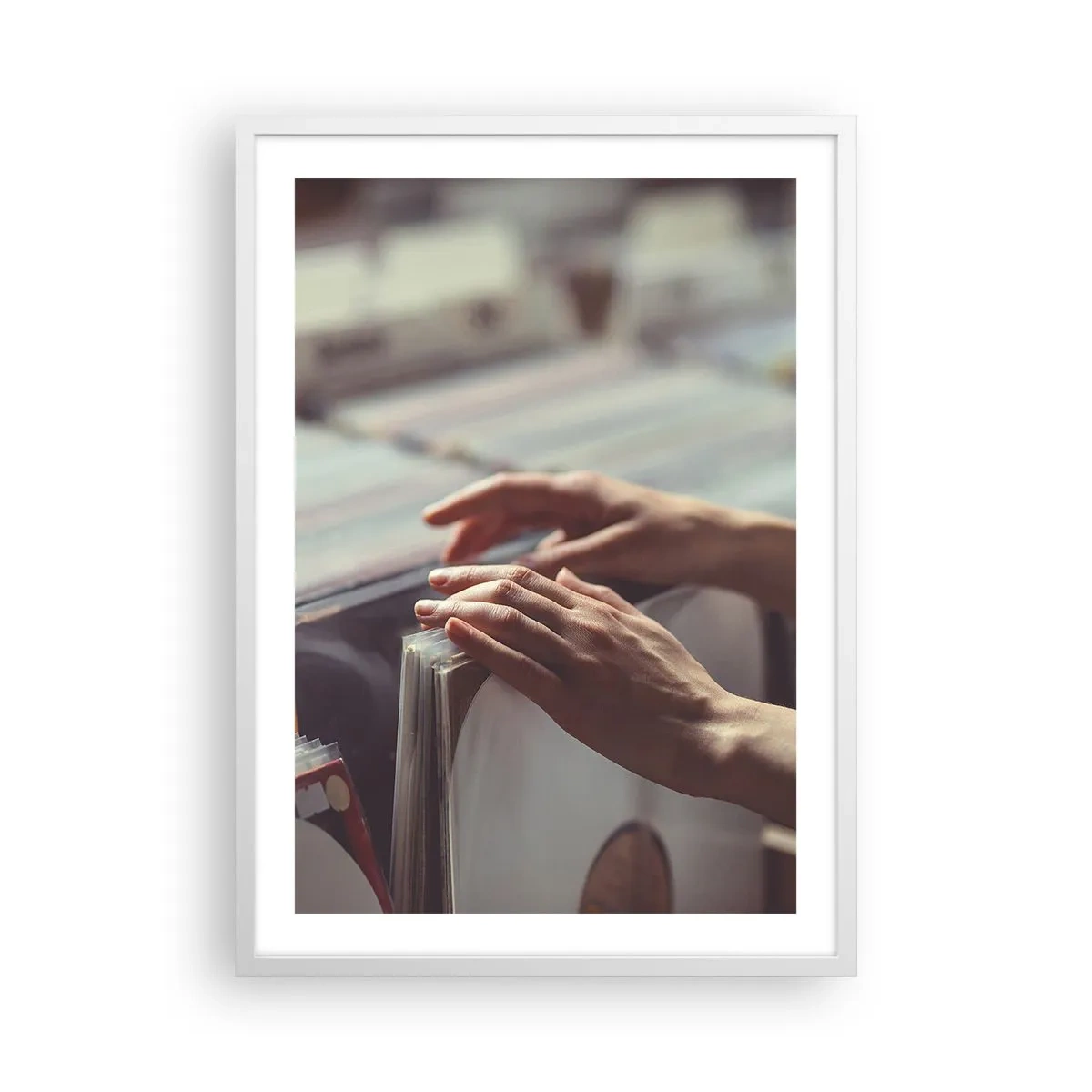 Poster in white frmae - In Search of Good Vibes - 50x70 cm