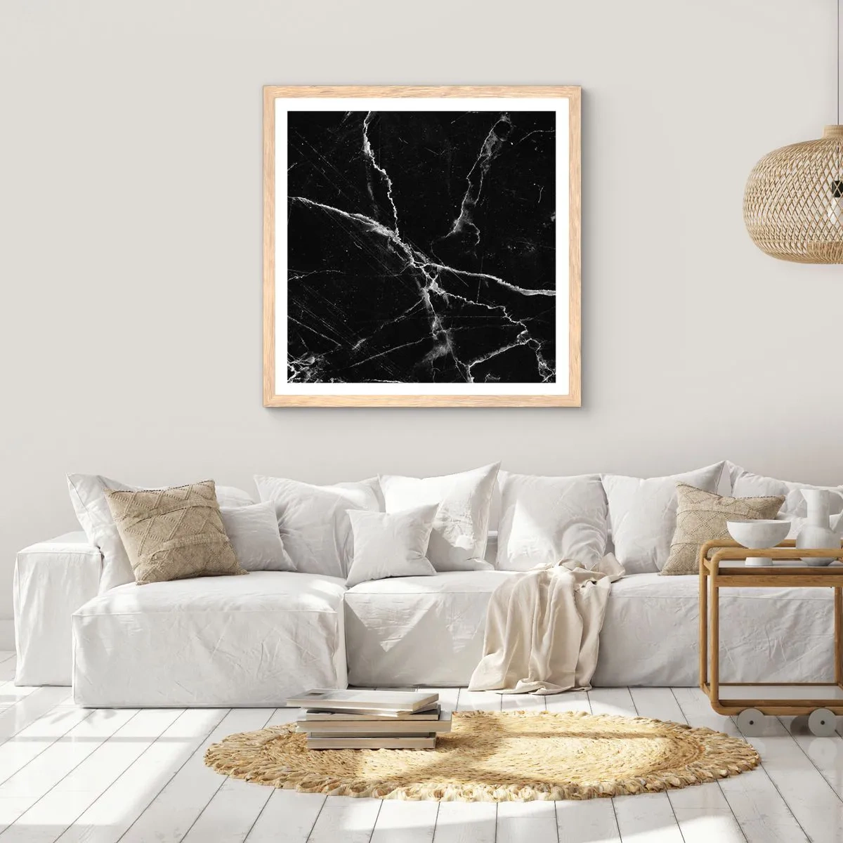 Poster in light oak frame - The Secret Life of a Stone - 40x40 cm