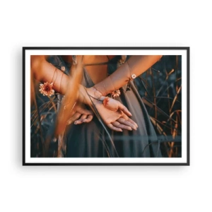 Poster in black frame - Connected with Nature - 100x70 cm