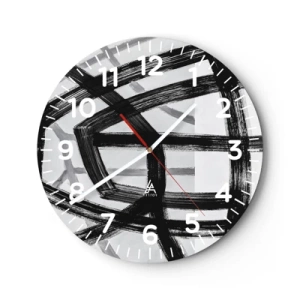 Wall clock - Clock on glass - Building Depth - 30x30 cm