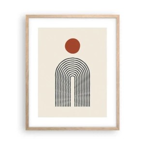 Poster in light oak frame - Magnetism of Shapes and Colours - 40x50 cm