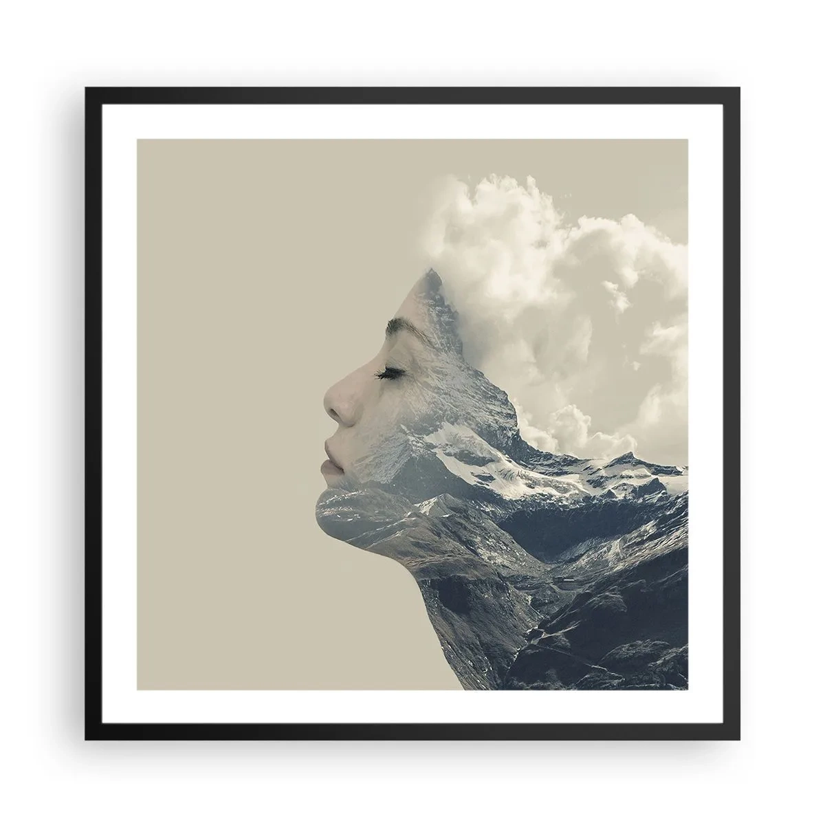 Poster in black frame - Beauty of Elements - 60x60 cm