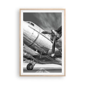 Poster in light oak frame - Always Ready to Fly - 61x91 cm