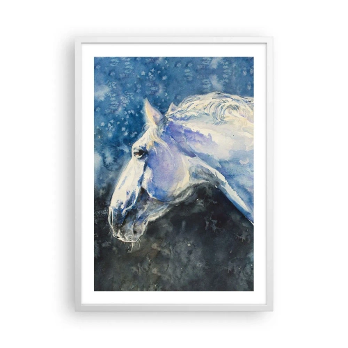 Poster in white frmae - Portrait in Blue Light - 50x70 cm