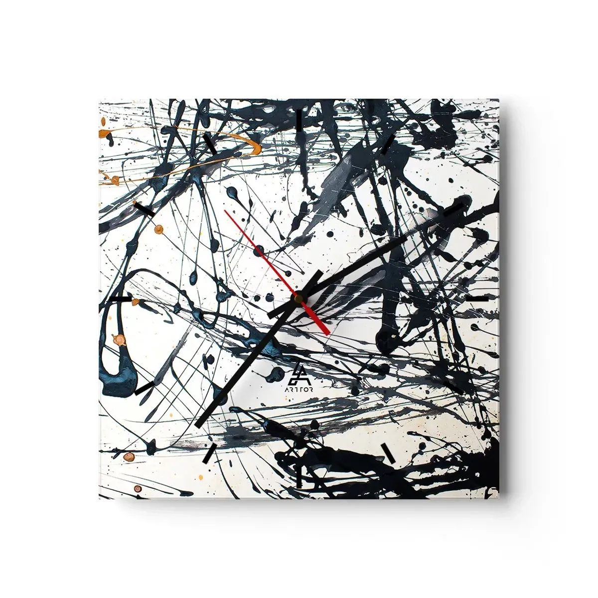 Wall clock - Clock on glass - With or Without Meaning? - 30x30 cm